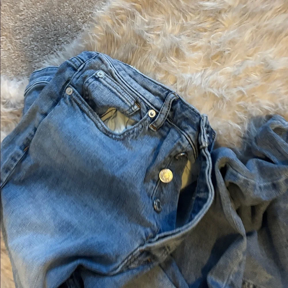 Free People High Rise Blue Jeans - Picture 13 of 14